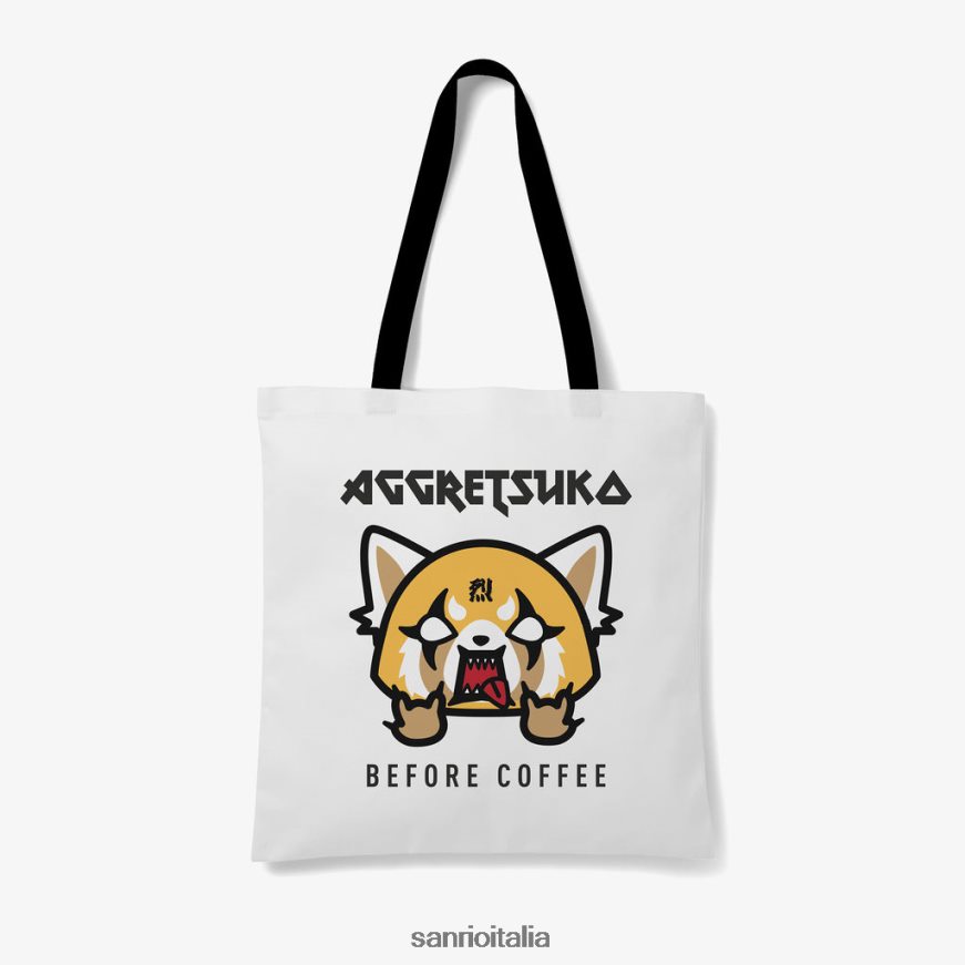 Sanrio accessorio borsa tote personalizzata aggretsuko prima e dopo il caffè 0HF60J80