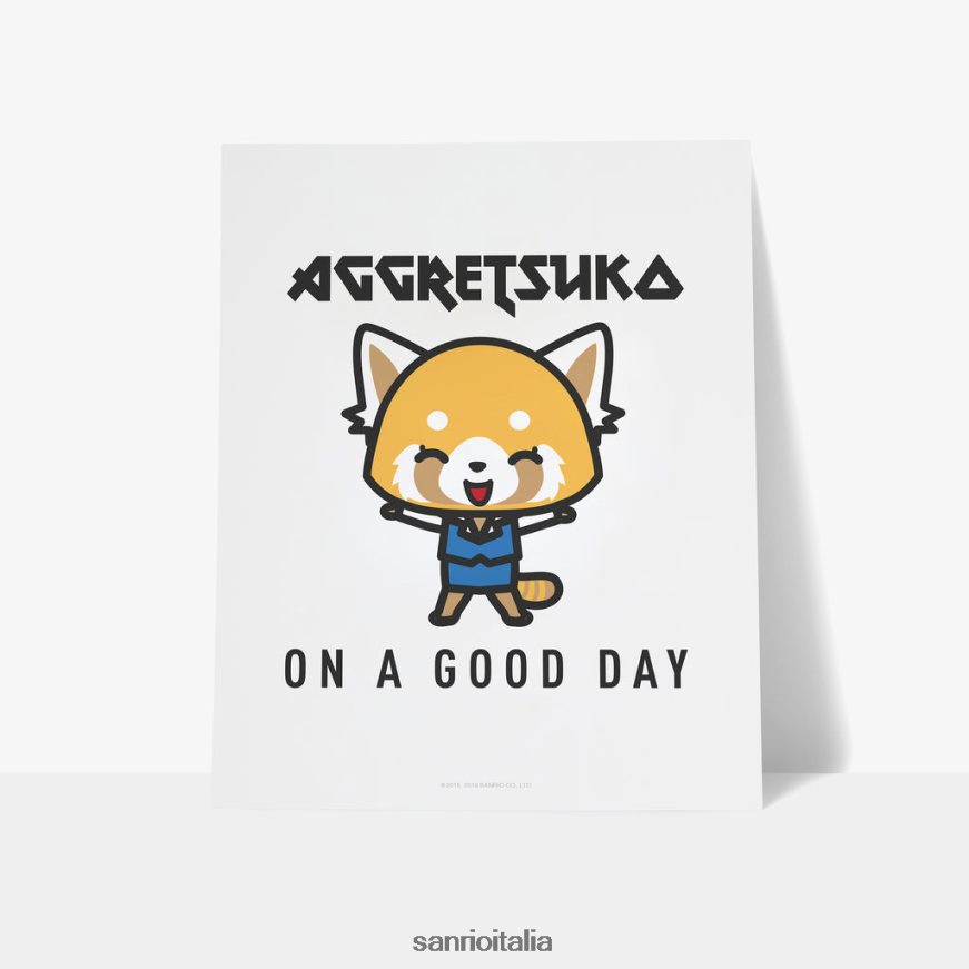 Sanrio accessorio aggretsuko su una buona giornata stampa artistica personalizzata 0HF60J61
